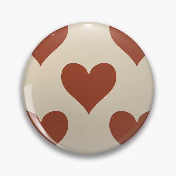 Item preview, XL large Rust Red Playing Card Hearts Retro Love Pattern designed and sold by DColourMuse.
