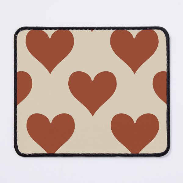 Item preview, XL large Rust Red Playing Card Hearts Retro Love Pattern designed and sold by DColourMuse.