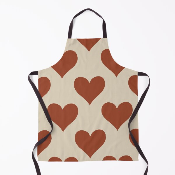 Item preview, XL large Rust Red Playing Card Hearts Retro Love Pattern designed and sold by DColourMuse.
