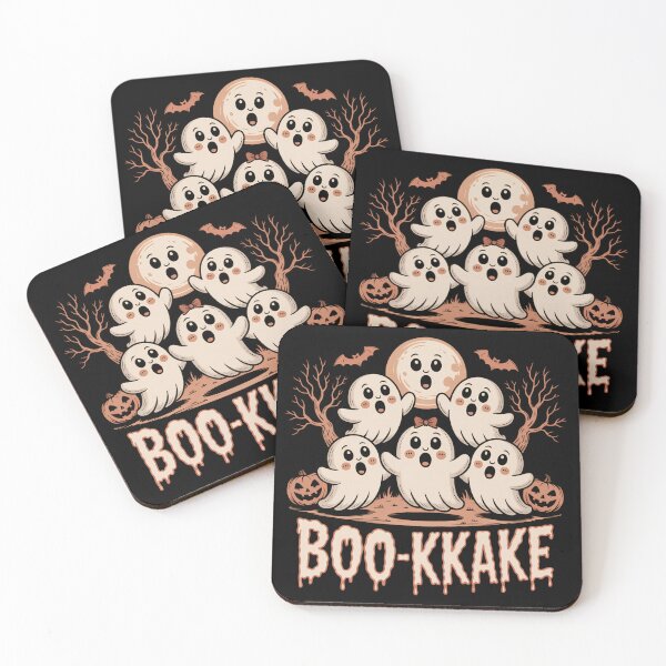 Item preview, Cute Ghosts with Bow & Full Moon Kawaii Halloween Group designed and sold by Zizo-DR44.
