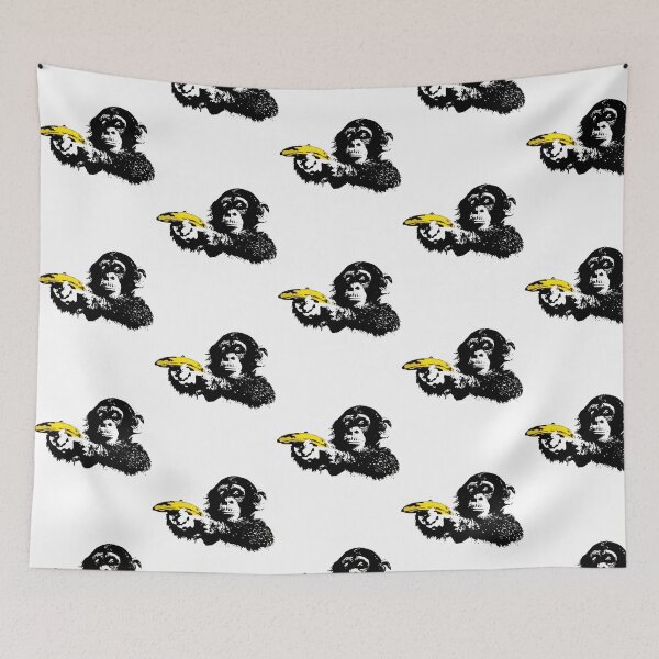 Item preview, Banksy Banana Monkey designed and sold by Sageandzz.