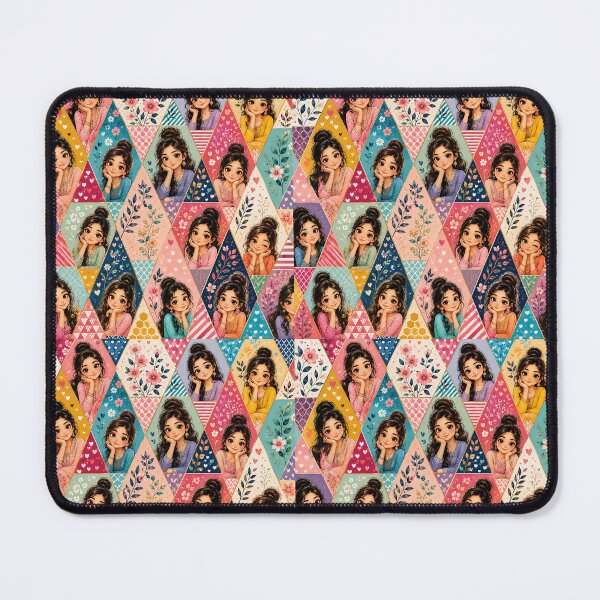 Item preview, Cute Girl – Colorful Floral designed and sold by vinothmech53.