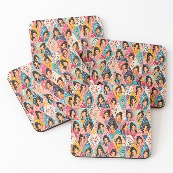 Item preview, Cute Girl – Colorful Floral  designed and sold by vinothmech53.