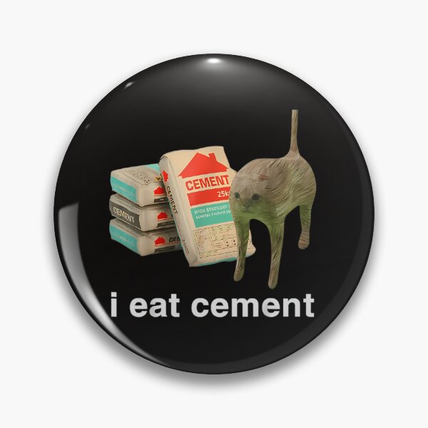 Item preview,  I Eat Cement Cursed Cat Funny Oddly Specific Meme designed and sold by RafaelDelrio.