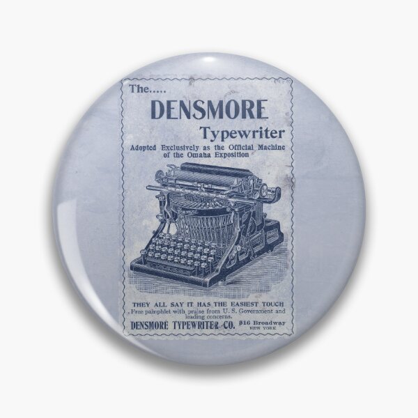 Item preview, Vintage Densmore Typewriter Advertisement Antique Ephemera Print Blue designed and sold by Ghoul Enterprises.