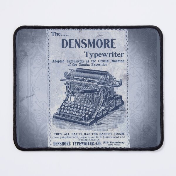 Item preview, Vintage Densmore Typewriter Advertisement Antique Ephemera Print Blue designed and sold by Ghoul Enterprises.