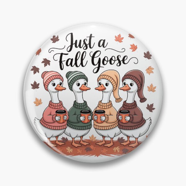 Item preview, Just a Fall Goose Cute Cozy Geese in Sweaters & Beanies Autumn  designed and sold by Zizo-DR44.
