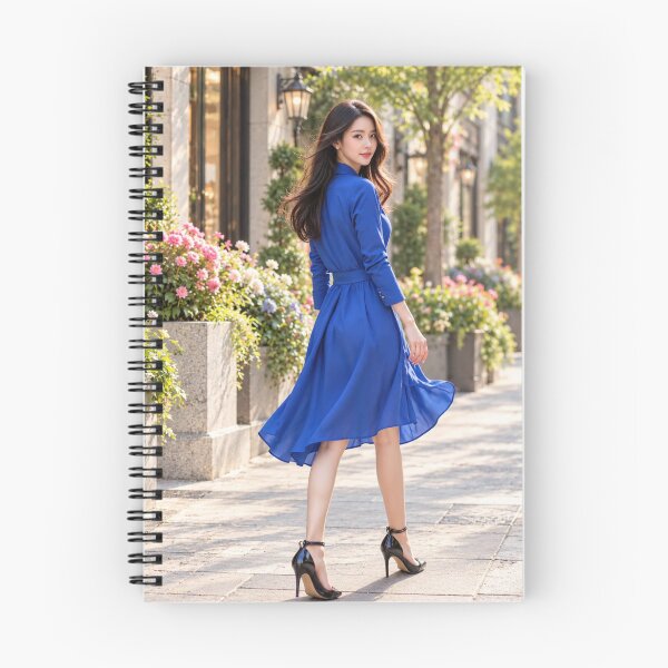 Item preview, City Date in Blue – Sapphire Dress on a Floral Street designed and sold by SEIMEI2025.
