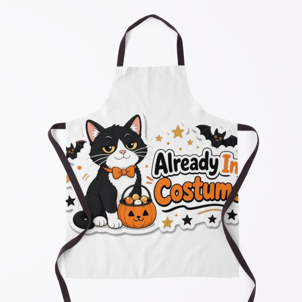 Item preview, Tuxedo Cat Halloween Already In Costume Funny Cat designed and sold by Soft Merch.