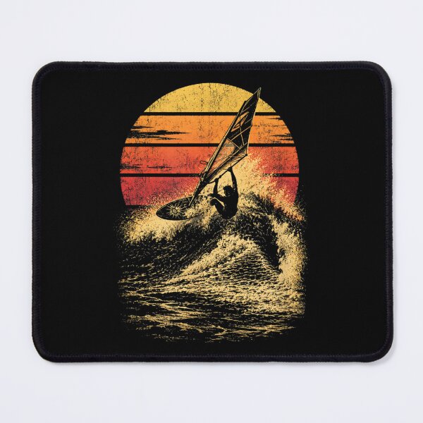 Item preview, Windsurf Wave Riding at Sunset | Retro designed and sold by Capisedo.