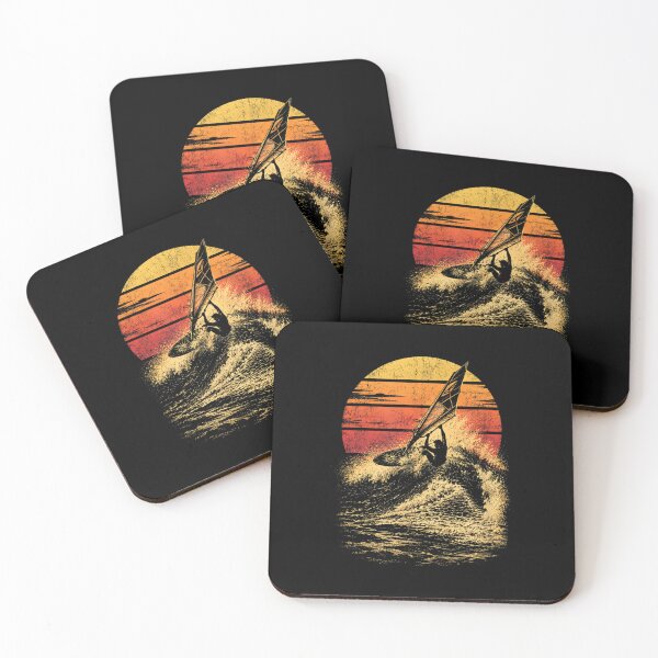 Item preview, Windsurf Wave Riding at Sunset | Retro designed and sold by Capisedo.