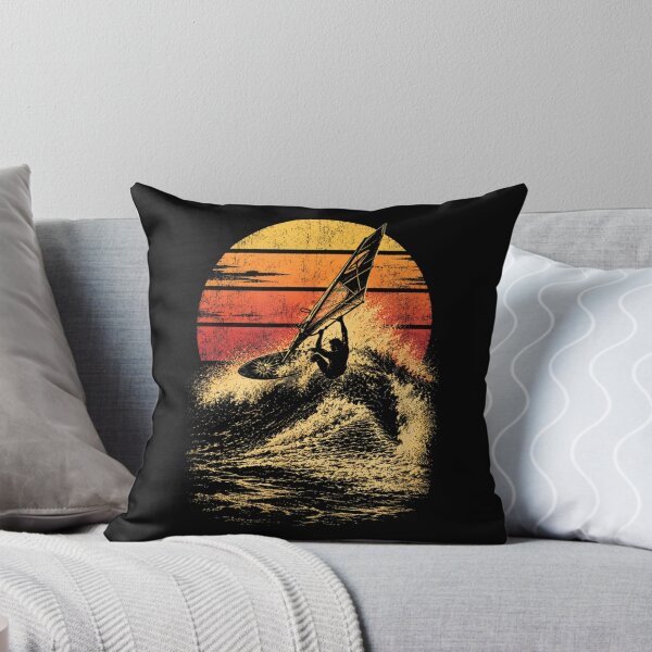 Item preview, Windsurf Wave Riding at Sunset | Retro designed and sold by Capisedo.