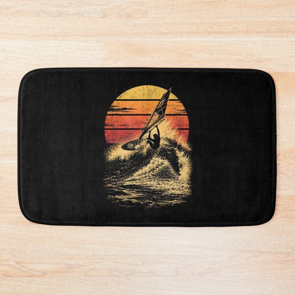 Item preview, Windsurf Wave Riding at Sunset | Retro designed and sold by Capisedo.