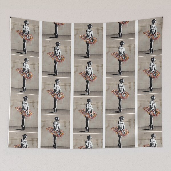 Item preview, Banksy Flowers Ballerina designed and sold by Sageandzz.
