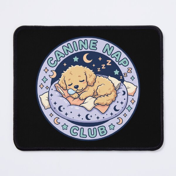 Item preview, Canine Nap Club Sleeping Puppy Cozy Dog Badge Art designed and sold by mood-draftsman.