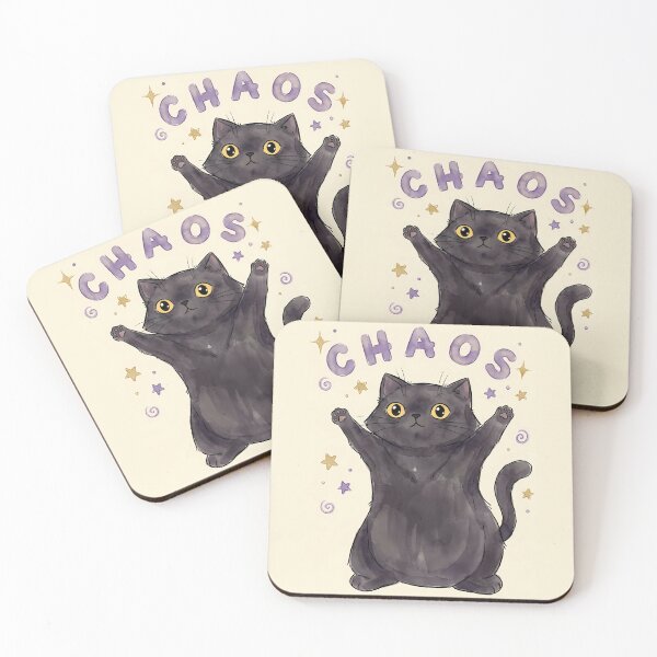Item preview, Chaos Black Cat - Funny Chaotic Energy Art designed and sold by PurrfectHome.