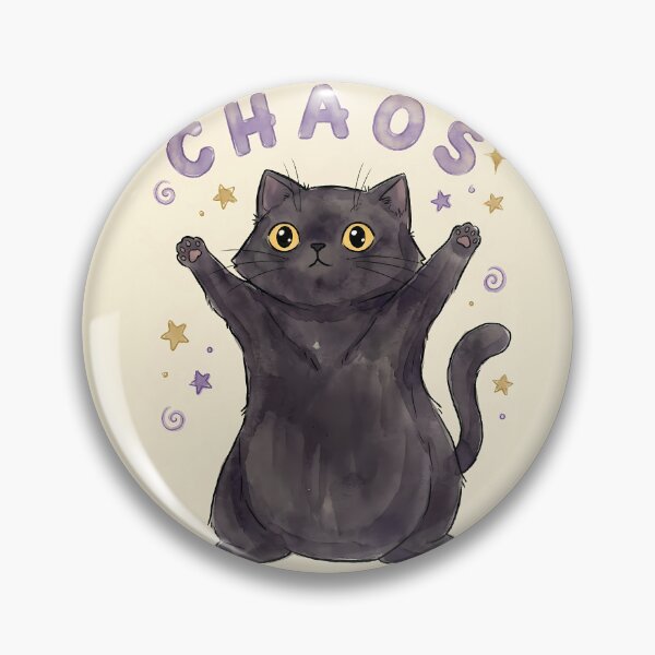 Item preview, Chaos Black Cat - Funny Chaotic Energy Art designed and sold by PurrfectHome.