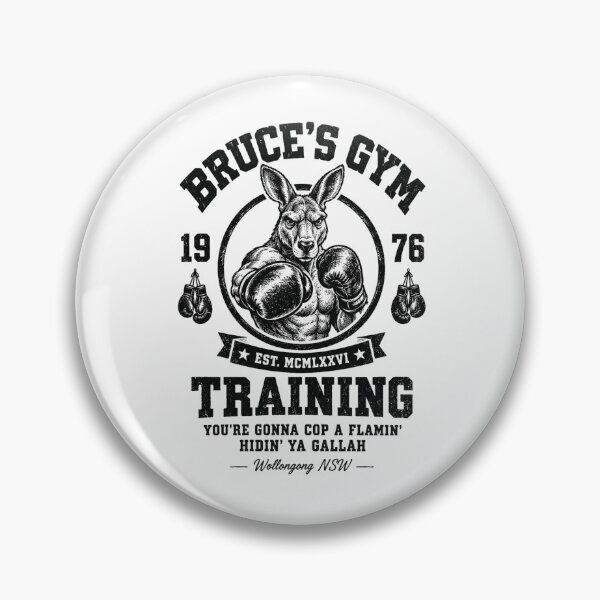 Item preview, Boxing Kangaroo Vintage Gym Badge Aussie Slang Training Design designed and sold by Yellowriversss.