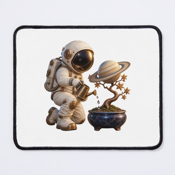 Item preview, Cosmic Bonsai Astronaut Tending Saturn designed and sold by TrendTribeTP.