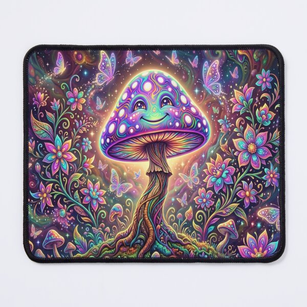 Item preview, Happy Mushroom & Psychedelic Flowers designed and sold by RetroRayz.