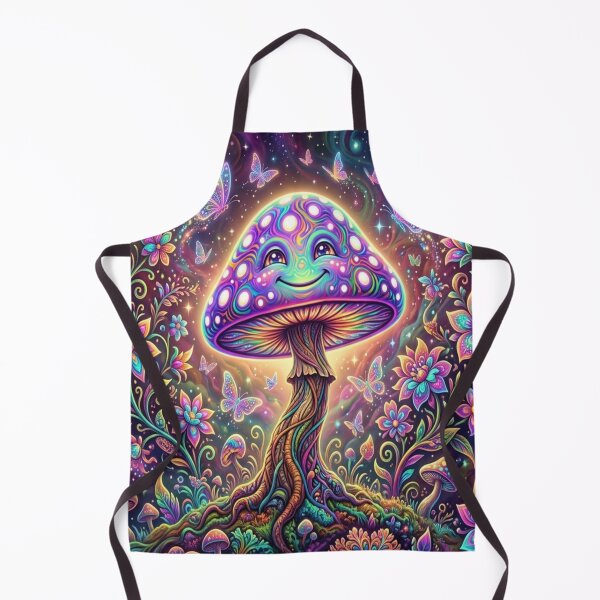 Item preview, Happy Mushroom & Psychedelic Flowers designed and sold by RetroRayz.