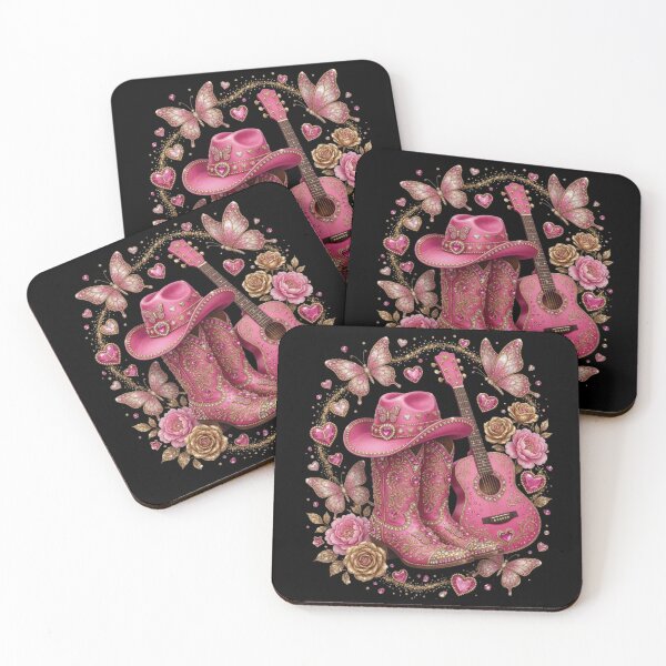 Item preview, Pink Rhinestone Guitar Cowgirl Hat Country Music Western designed and sold by CF_VintageDesign.
