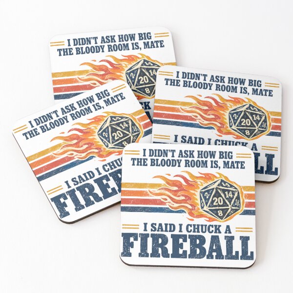 Item preview, I Chuck A Fireball Aussie Tabletop RPG Dice Retro Design designed and sold by Yellowriversss.