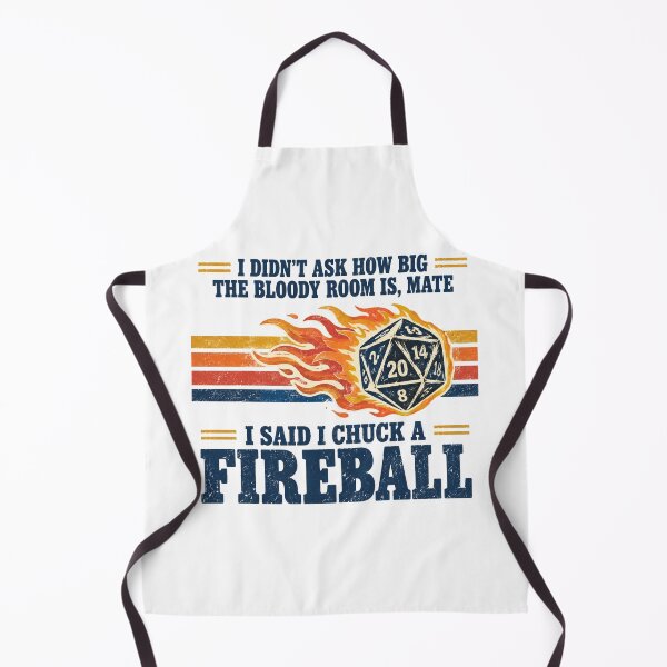 Item preview, I Chuck A Fireball Aussie Tabletop RPG Dice Retro Design designed and sold by Yellowriversss.