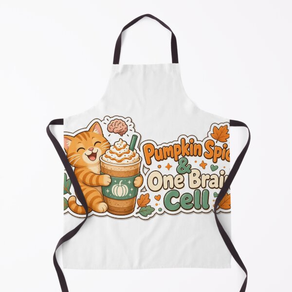 Item preview, Orange Cat Fall Pumpkin Spice and One Brain Cell designed and sold by Soft Merch.