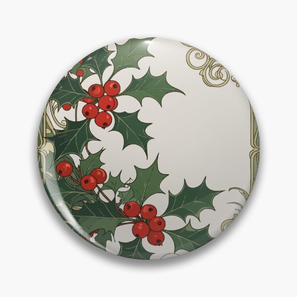 Item preview, Holly-Leaves Red-Colored Drupes Christmas-Holiday designed and sold by taiche.