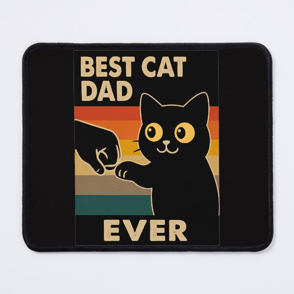 Item preview, Best Cat Dad Ever Funny Cat Lover Retro Sunset Gift designed and sold by PurrfectHome.