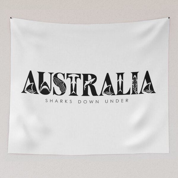 Item preview, Australia Sharks Down Under Typography Shark Species Design designed and sold by Yellowriversss.