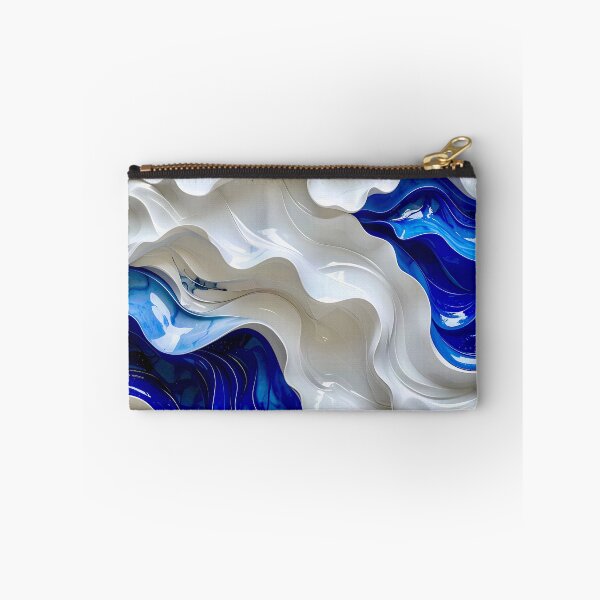 Item preview, Duality of Ivory Ceramic and Cobalt Waves designed and sold by Vicky Brago-Mitchell®.