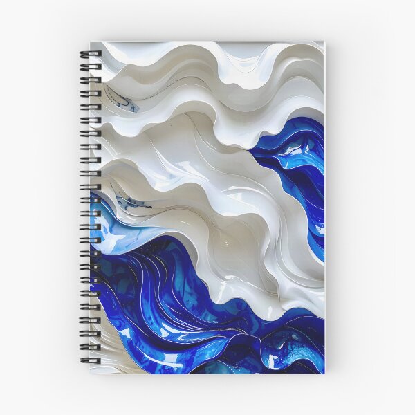 Item preview, Duality of Ivory Ceramic and Cobalt Waves designed and sold by Vicky Brago-Mitchell®.