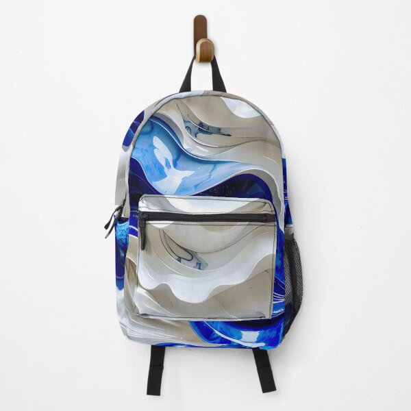 Item preview, Duality of Ivory Ceramic and Cobalt Waves designed and sold by Vicky Brago-Mitchell®.