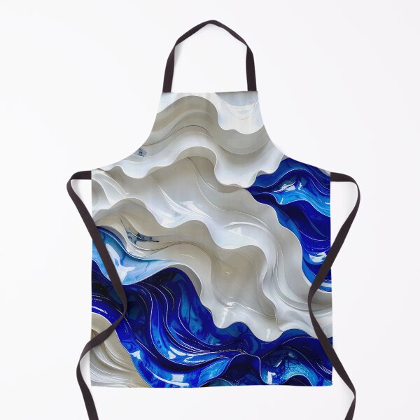 Item preview, Duality of Ivory Ceramic and Cobalt Waves designed and sold by Vicky Brago-Mitchell®.
