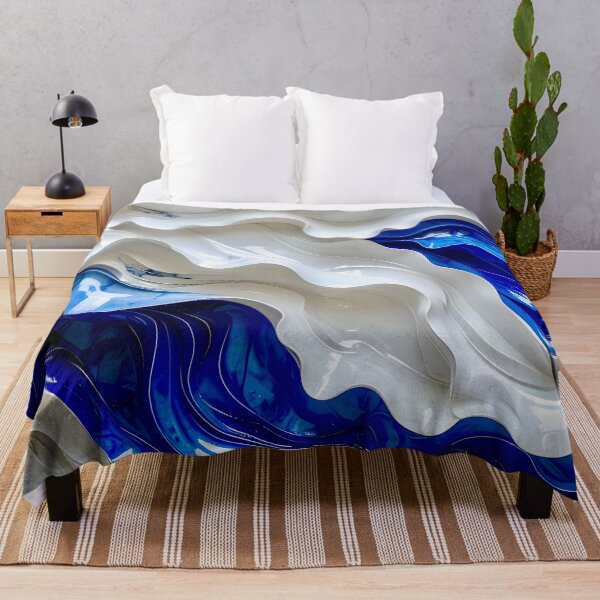 Item preview, Duality of Ivory Ceramic and Cobalt Waves designed and sold by Vicky Brago-Mitchell®.
