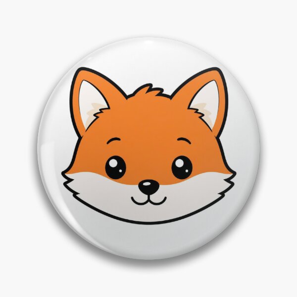 Item preview, Cute Fox Face Kawaii Animal Illustration Sticker Design designed and sold by Coco Zone .
