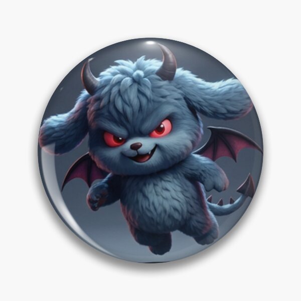 Item preview, Adorable fluffy blue demon dog designed and sold by wonghong.