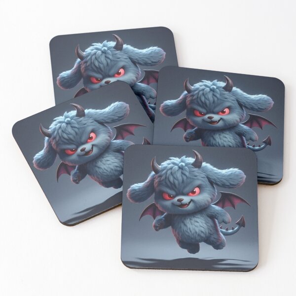 Item preview, Adorable fluffy blue demon dog designed and sold by wonghong.