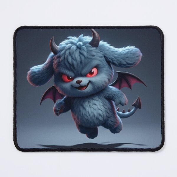 Item preview, Adorable fluffy blue demon dog designed and sold by wonghong.