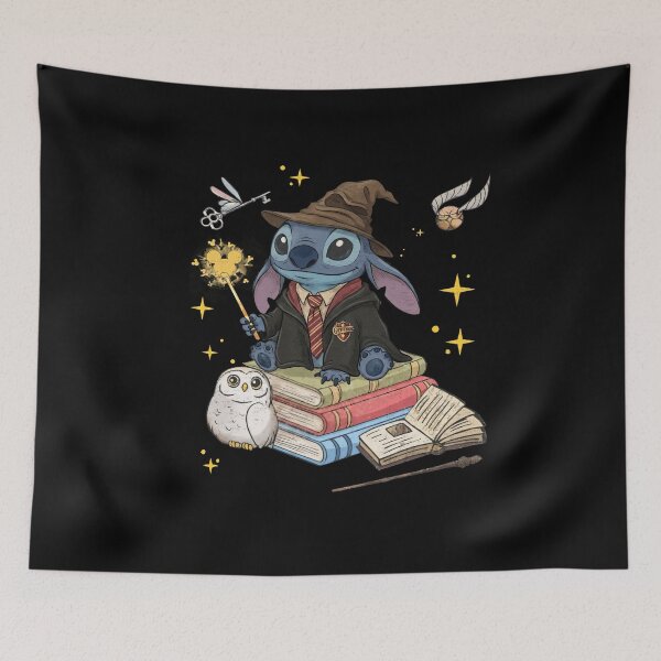 Item preview, Stitch Hogwarts Wizard Reading Classic Tshirt designed and sold by woodnsheepee.