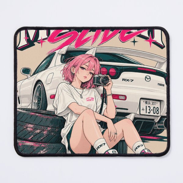 Item preview, Midnight Slide JDM RX7 Anime Girl designed and sold by NzrProcreate.