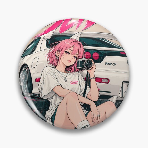 Item preview, Midnight Slide JDM RX7 Anime Girl designed and sold by NzrProcreate.