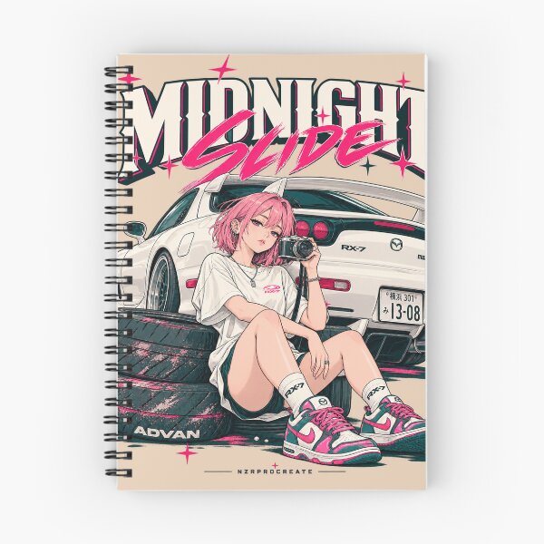 Item preview, Midnight Slide JDM RX7 Anime Girl designed and sold by NzrProcreate.