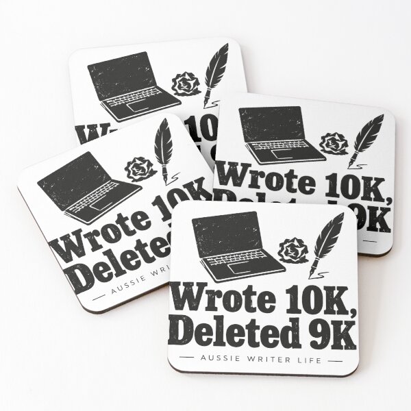 Item preview, Wrote 10K Deleted 9K Aussie Writer Life Funny Novelist Design designed and sold by Yellowriversss.