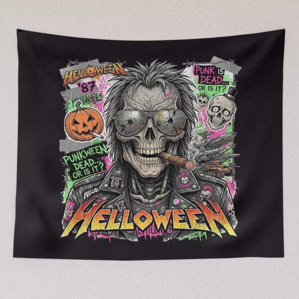 Item preview, Halloween Skeleton Glasses Cigar Pumpkin Jacket designed and sold by Voodoo Store Paranormal Collections.