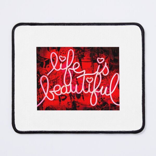 Item preview, Banksy Life Is Beautiful Neon Style designed and sold by Sageandzz.