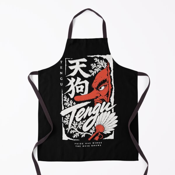 Item preview, Tengu Pride Has Wings - Mask and Feather Fan Sumi-e designed and sold by WAVE-JP.