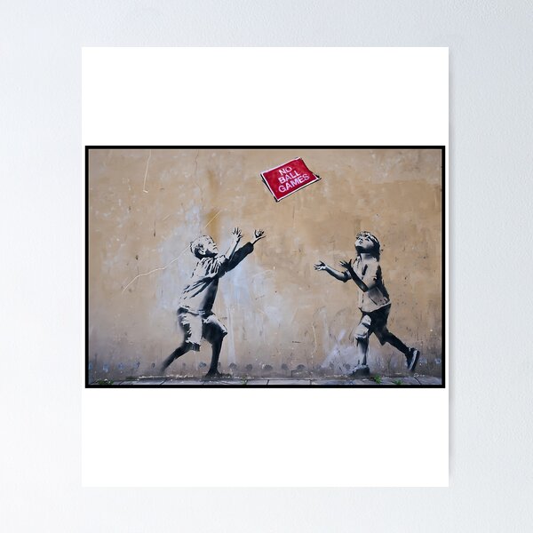 Item preview, Banksy No Ball Games designed and sold by Sageandzz.